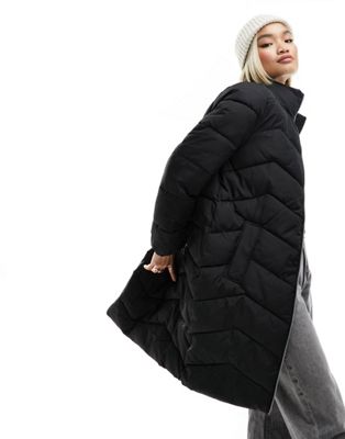 Женское Длинное Пуховое Пальто Vero Moda в Черном VERO MODA