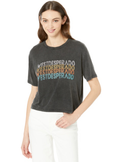 Boxy Style Tee with West Desperado Graphic 49T3067 Rock and Roll Cowgirl
