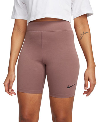 Женская спортивная одежда Классические байкерские шорты с высокой талией шириной 8 дюймов Nike
