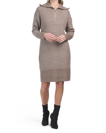 Платье-свитер с вырезом на воротнике CUPCAKES & CASHMERE