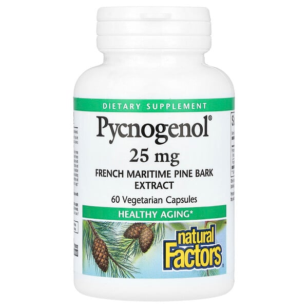 Пикногенол - 25 мг - 60 вегетарианских капсул - Natural Factors Natural Factors