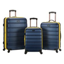 Текстурированный 3-компонентный чемодан-спиннер Rockland Melbourne Hardside Rockland