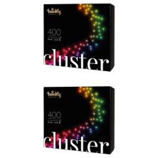 Умные светодиодные рождественские гирлянды Twinkly Cluster, управляемые через приложение, 400 RGB (2 шт.) Twinkly