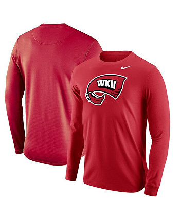 Мужская красная футболка с длинным рукавом Western Kentucky Hilltoppers Big Logo Performance Nike