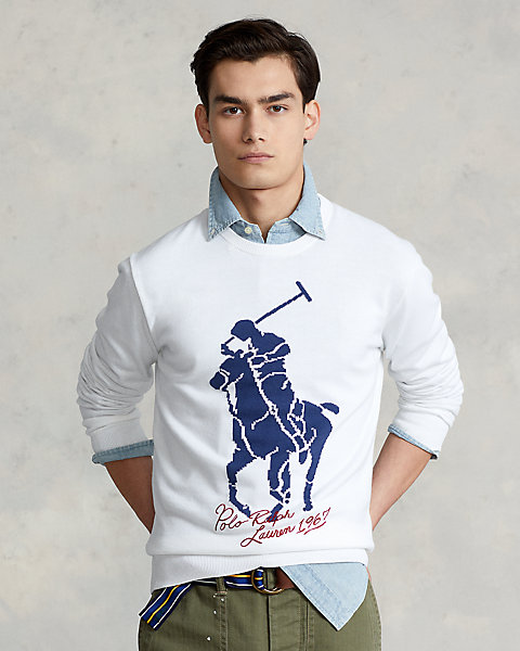 Хлопковый свитер Big Pony Ralph Lauren