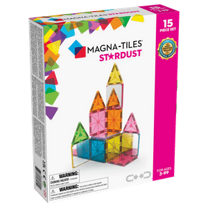 MAGNA-TILES Stardust 15-Piece Magnetic Construction Set, The ORIGINAL Magnetic Building Brand Magna-Tiles