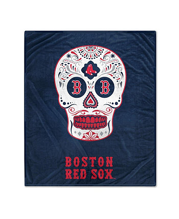 Флисовое одеяло Boston Red Sox с сахарным черепом размером 60 x 70 дюймов Pegasus Home Fashions