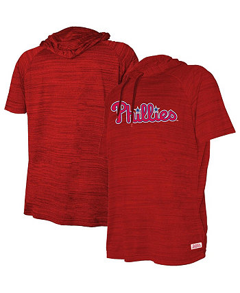 Молодежный пуловер с короткими рукавами и худи с короткими рукавами реглан для мальчиков и девочек Heather Red Philadelphia Phillies Stitches