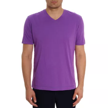 Eastwood Cotton-Blend V-Neck T-Shirt Robert Graham