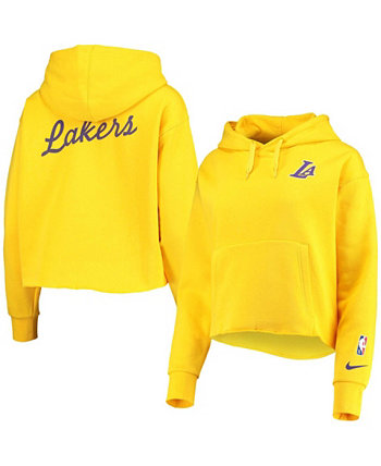 womens lakers crop hoodie