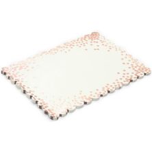 Бумажные салфетки с зубцами и горошком из фольги розового золота (14 x 10 дюймов, 50 шт. в упаковке) Sparkle and Bash