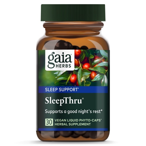SleepThru™ -- 30 веганских жидких фито-капсул Gaia Herbs
