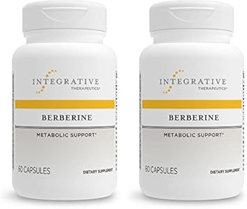 Integrative Therapeutics Berberine - 1000–1500 mg Daily - Berberine HCL Supplement for Metabolic Support* - Gluten-Free & Vegan Supplements for Men & Women - 60 Capsules (Капсулы) Integrative Therapeutics