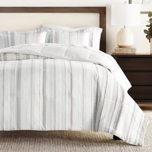 Home Collection Vertical Stripe All Season Down-Alternative Comforter Set Home Collection