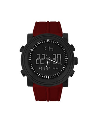 Мужские черные, красные часы с силиконовым ремешком 47 мм Rocawear