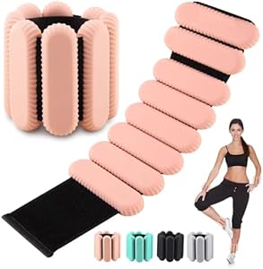 Wrist Weights for women,Wrist Ankle Weights for Strength Training,Graded Silicone Weighted Bracelet for Walking, Running, Yoga, Aerobics, Adjustable Training Intensity ankle weights for Women Set of 2 (1Lb Each) AGNISIRM