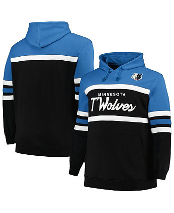 Мужской черный пуловер с капюшоном Minnesota Timberwolves Big & Tall Hardwood Classics Head Coach Mitchell & Ness