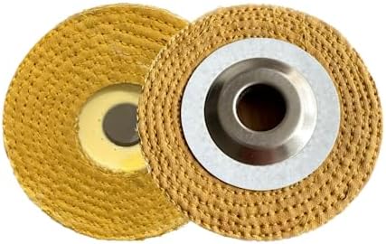 Patented - Jeessee Buffing Wheel 5 inch 7/8“ Arbor, Spiral Sewn Sisal Buffing Polishing Flap Disc for Angle Grinder - 5 Pack Generic