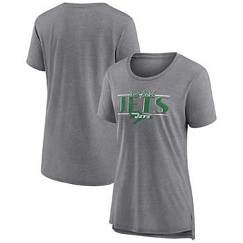 Футболка женская Fanatics Heather Gray New York Jets с винтажным принтом и тройным составом Fanatics Brands - White Label