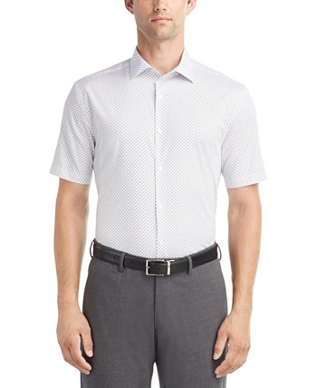 Мужская классическая рубашка Slim-Fit с гибким воротником и короткими рукавами Van Heusen