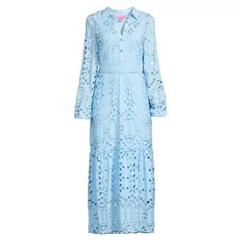 Zia Eyelet-Embroidered Maxi Dress Lilly Pulitzer