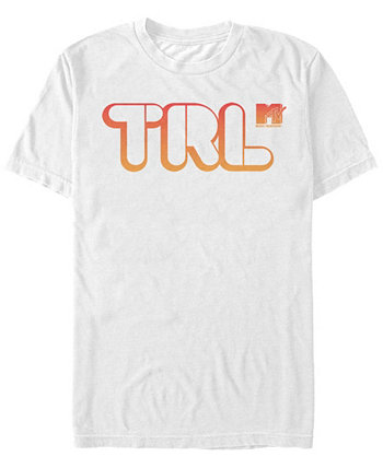 Мужская оранжевая футболка с короткими рукавами и логотипом Total Request MTV