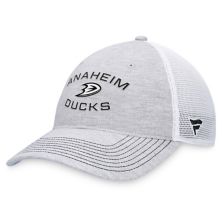 Men's Fanatics Branded  Heather Gray Anaheim Ducks Trucker Adjustable Hat Fanatics