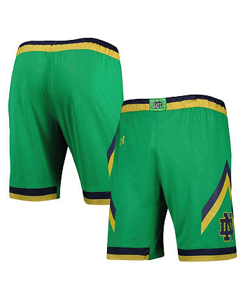 Мужские зеленые баскетбольные шорты Notre Dame Fighting Irish Team Replica Under Armour