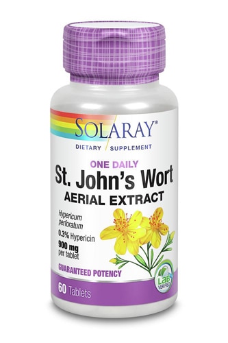 Solaray Воздушный экстракт зверобоя продырявленного – 900 мг – 60 таблеток Solaray