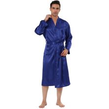 Мужской атласный халат для сна с длинными рукавами, пижама для отдыха, пижамный халат Lars Amadeus
