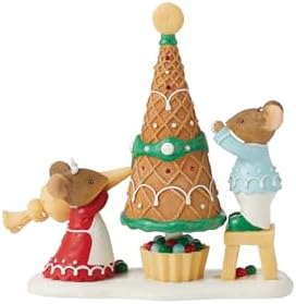 Enesco Tails with Heart Christmas Decorating The Waffle Cone Miniature Figurine, 1.77 Inch, Multicolor Enesco