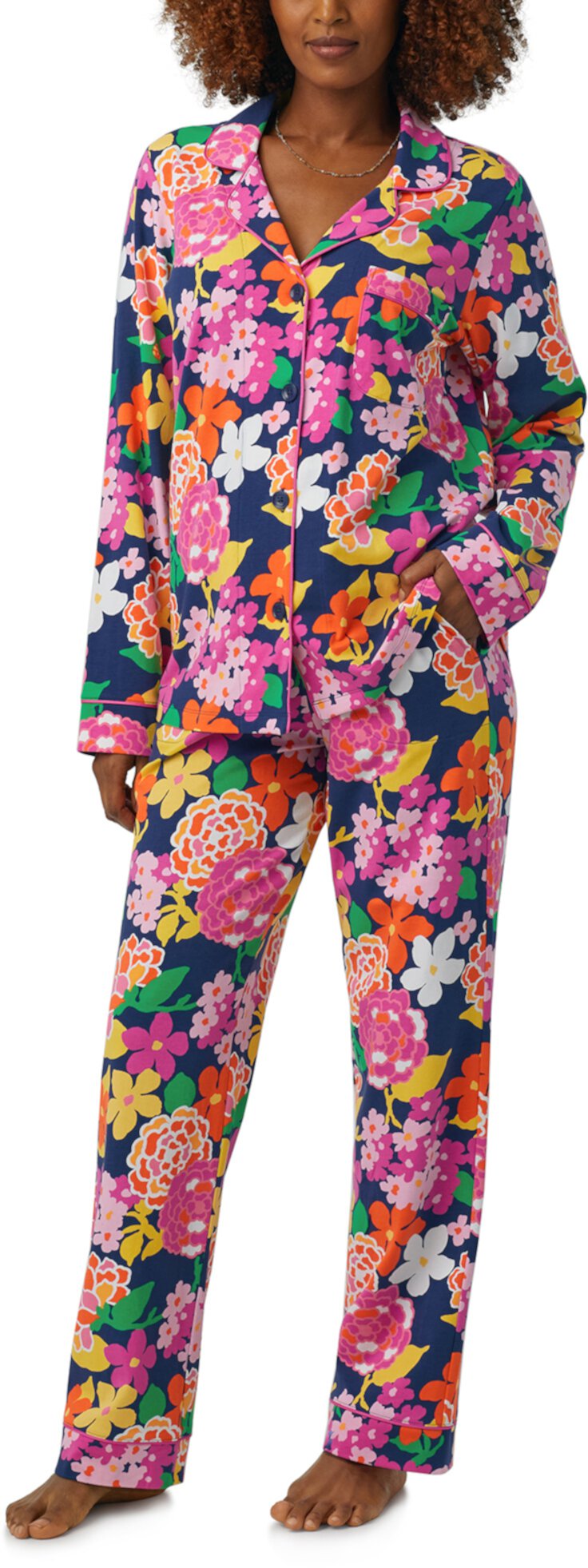 Классический пижамный комплект с длинными рукавами Trina Turk x Bedhead BedHead