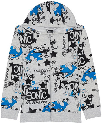 Флисовый свитер на молнии с рисунком Big Boys Sonic Hybrid