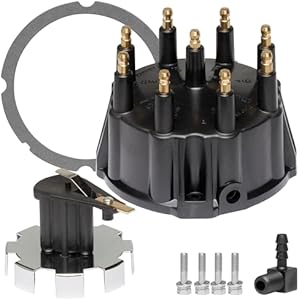 THUNDERBOLT Distributor Cap and trigger wheel Rotor Kit with gasket and screws for Mercruiser 5.0, 5.7, 7.4, 8.2 5.0L 5.7L 7.4L 8.2L V8 engines 805759Q3, 805759T3 18-5935. Rps