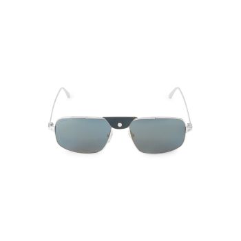 Квадратные солнцезащитные очки Browline 60 мм Cartier