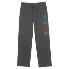 Men's Avatar The Last Airbender Four Nations Elemental Symbol Loungepants Licensed Character