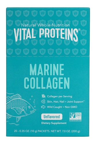 Vital Proteins Marine Collagen Stick Pak без вкуса, 20 пакетиков VITAL PROTEINS