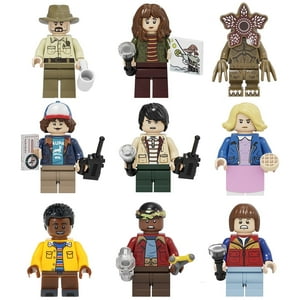 9 Pcs Stranger Things Minifigures Building Blocks Toys Sets, 1.77 inch Collectible Demogorgon Action Figures Movie Character Model Building Blocks Kit, Fan Kids Boys Gift Ganavi