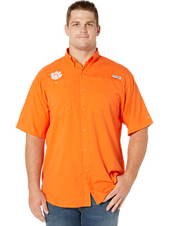 Рубашка с короткими рукавами Big & Tall Clemson Tigers Tide Collegiate Tamiami ™ II Columbia College