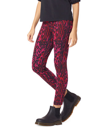 Women's Cheerful Cheetah High Waist Denim Leggings HUE