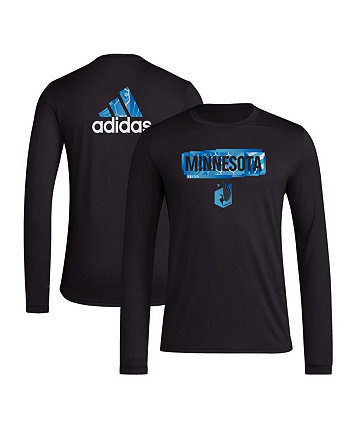 Мужская черная футболка с длинным рукавом Minnesota United FC Local Pop AEROREADY Adidas