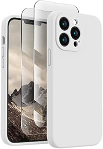 Силиконовый чехол для iPhone 13 Pro Max с защитой камеры, 2 защитных стекла, мягкая антицарапинная микрофибра, 6.7 дюйма, альпийский зеленый FireNova