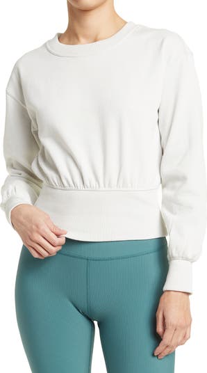 Укороченный свитшот Stone Wash с круглым вырезом и пуловером 90 Degree By Reflex