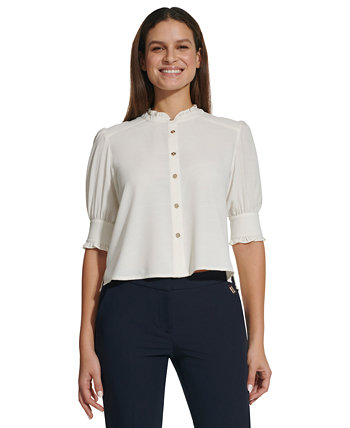 Женская блузка с пышными рукавами и оборками Tommy Hilfiger