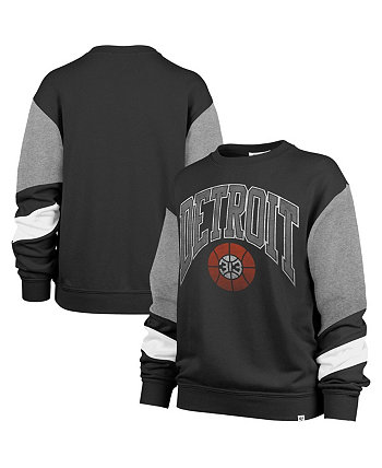 Women's Black Detroit Pistons 2023/24 City Edition Nova Crew Sweatshirt '47 Brand