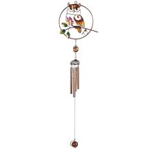FC Design 28" Long Owl Wind Chime with Gem Garden Patio Decoration Perfect Gifts for Holiday F.C Design