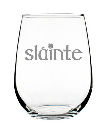 Slainte Irish Cheers - Stemless Wine Glass Bevvee