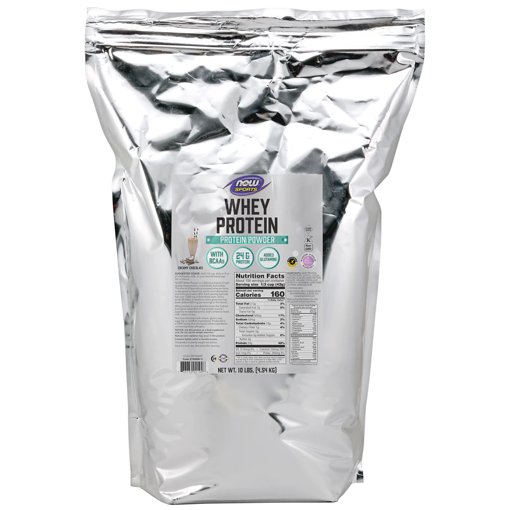 Спортивный сывороточный протеиновый порошок со сливочным шоколадом — 10 фунтов NOW Foods