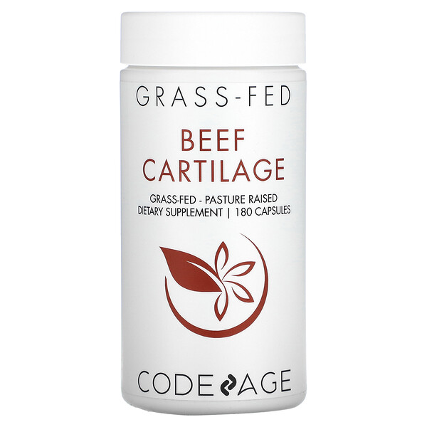 Хрящ говядины, выращенной на траве - 180 капсул - Codeage - Формулы для костей Codeage