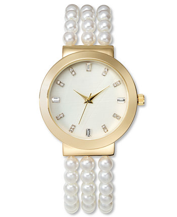 Женские белые часы-браслет с искусственным жемчугом, 38 мм, созданные для Macy's I.N.C. International Concepts